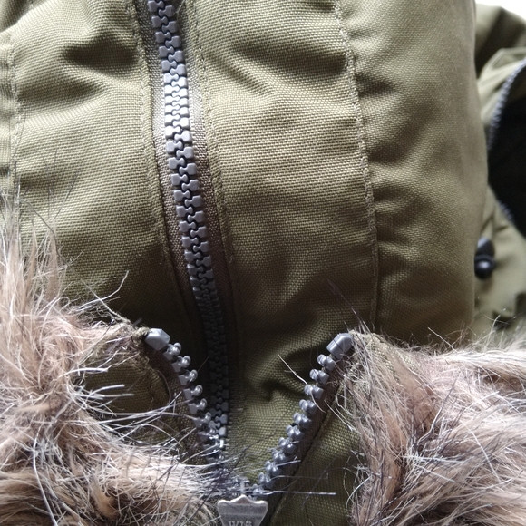 Large boys' green winter coat (or XS mens) G4CEO, lots of pockets /manteau hiver - Picture 7 of 9